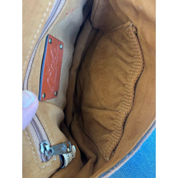 Patricia Nash Isola Flap Crossbody Whiskey Brown Washed Burnished Suede NWT boho - Picture 8 of 15